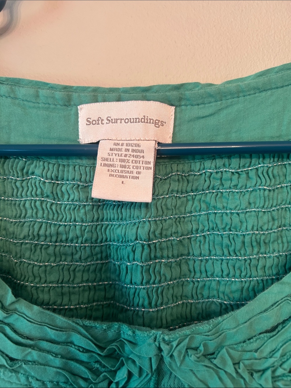 Soft Surroundings Delphine Midi Dress Size Large, Teal - Picture 2 of 4